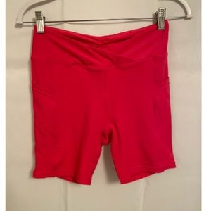 Pink Woven biker shorts - size medium - pockets on the sides